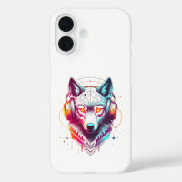 Neon Cyber Wolf Headphones Y2K