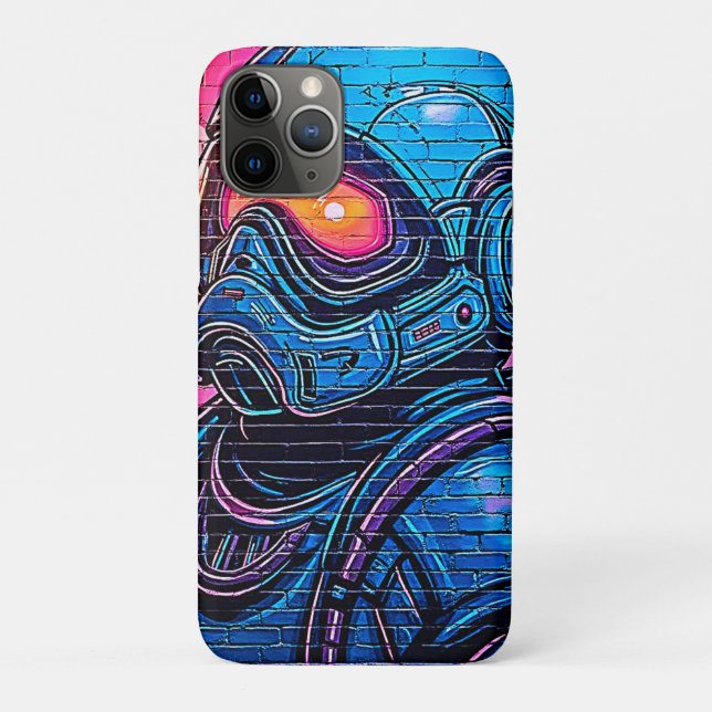 Neon Cyberpunk Astronaut Case-Mate iPhone Case (Back)