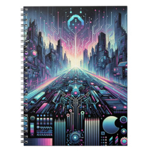 Neon Cyberworld Notebook