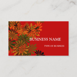 Neon Daisies Business Card Template