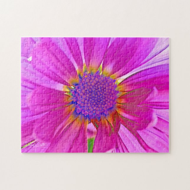 Neon Daisy Jigsaw Puzzle (Horizontal)