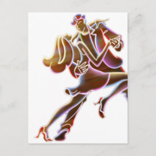 Neon Dancers Postcard
