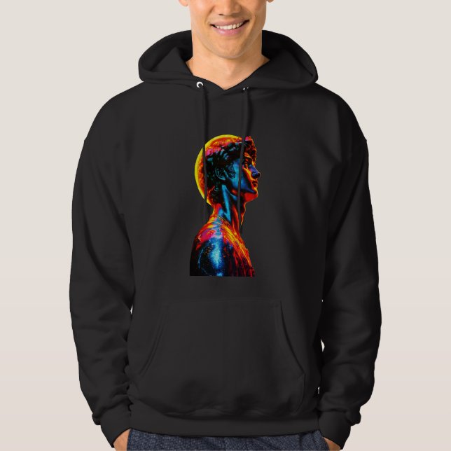 Neon David Statue Hoodie (Front)