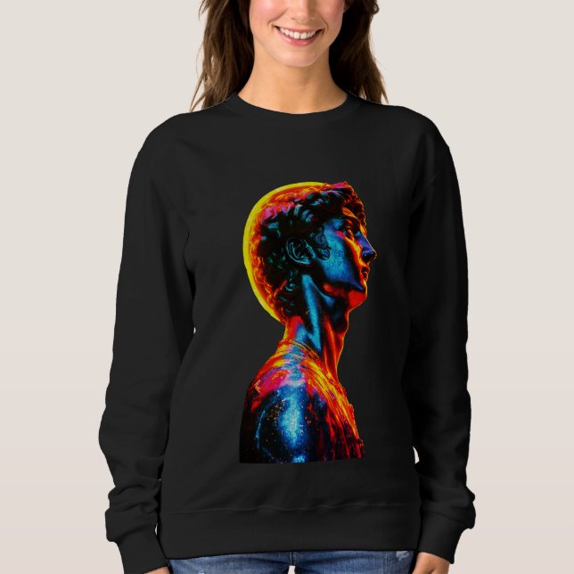 Neon David Statue Sweatshirt (Front)