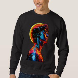 Neon David Statue Sweatshirt