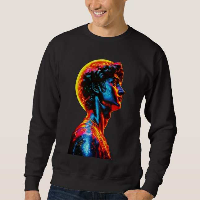 Neon David Statue Sweatshirt (Front)