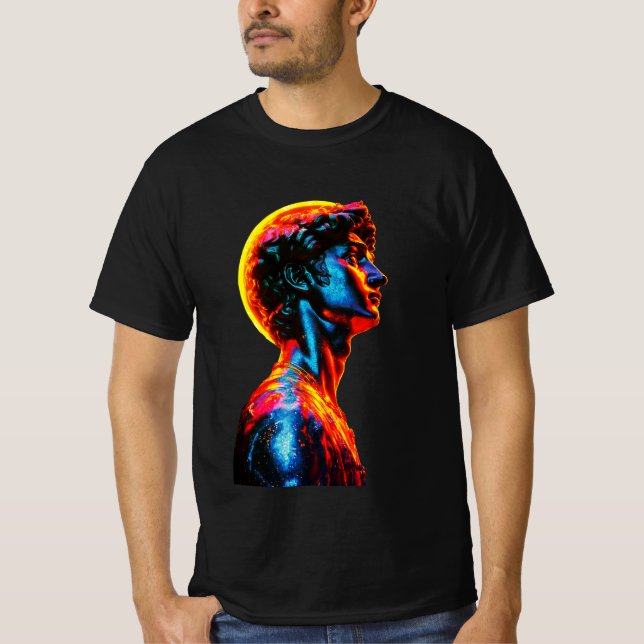 Neon David Statue T-Shirt (Front)