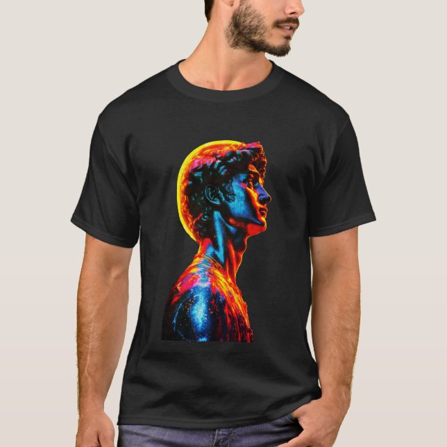Neon David Statue T-Shirt (Front)