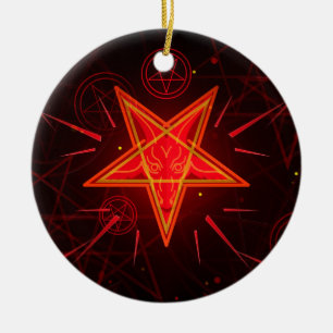 neon demon ceramic ornament