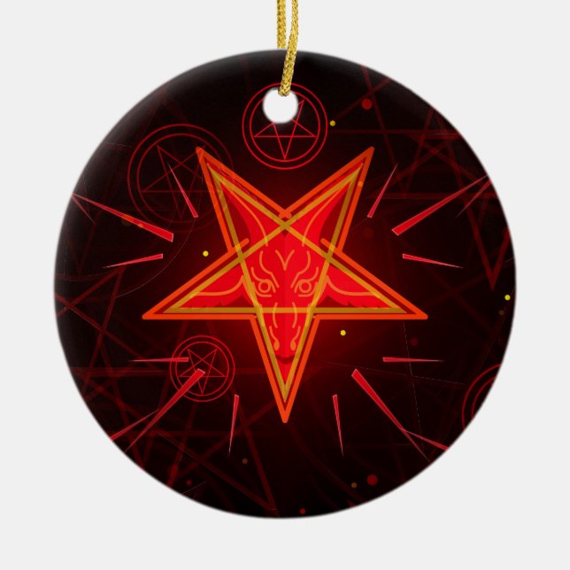 neon demon ceramic ornament (Front)