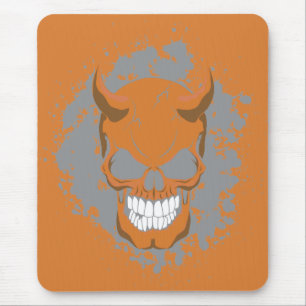 Neon Demon Skull Mouse Pad