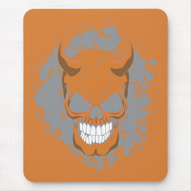 Neon Demon Skull Mouse Pad (Front)