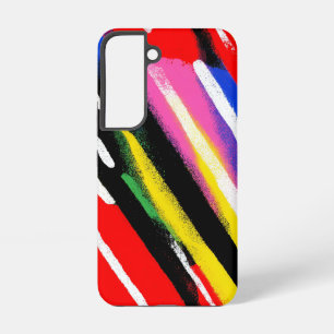 Neon Diagonal Stripe Color Clash Samsung Galaxy Case