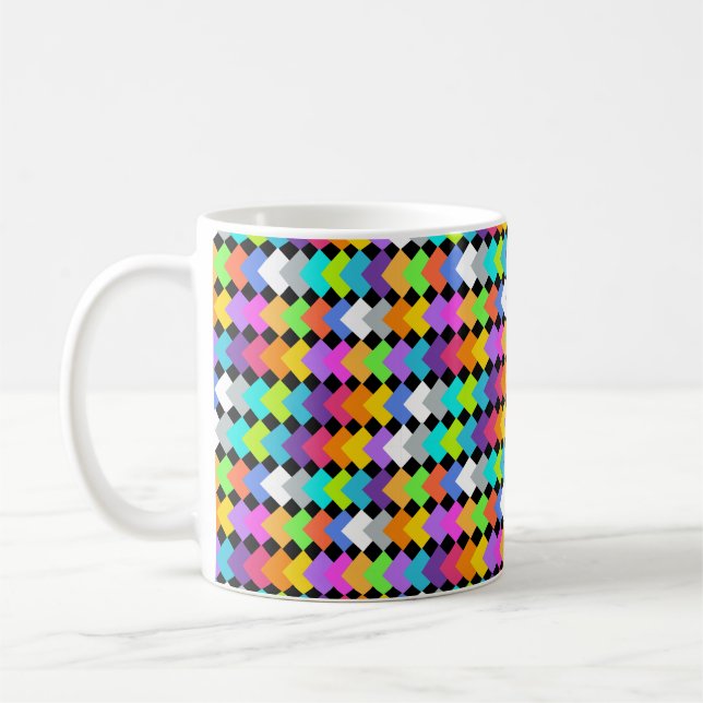 Neon Diamonds  Coffee Mug (Left)