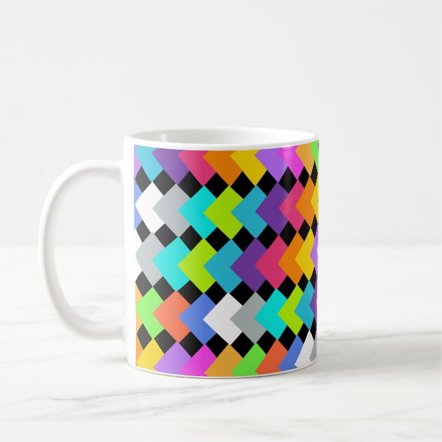Neon Diamonds  Coffee Mug (Left)