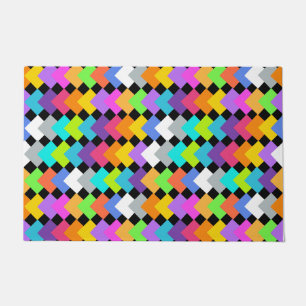 Neon Diamonds  Doormat