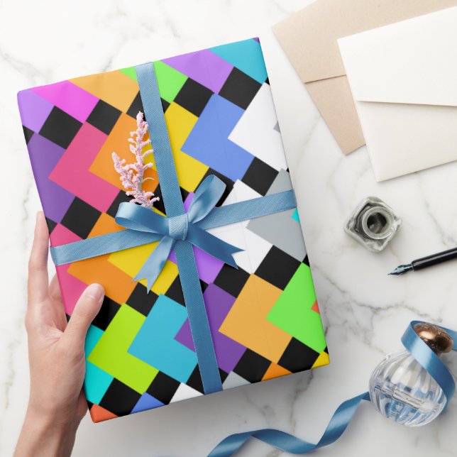 Neon Diamonds  Wrapping Paper (Gifting)