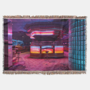 Neon Diner Throw Blanket