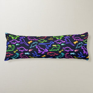 Neon Dinosaurs  Body Cushion