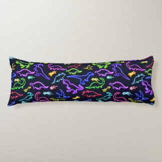 Neon Dinosaurs  Body Cushion