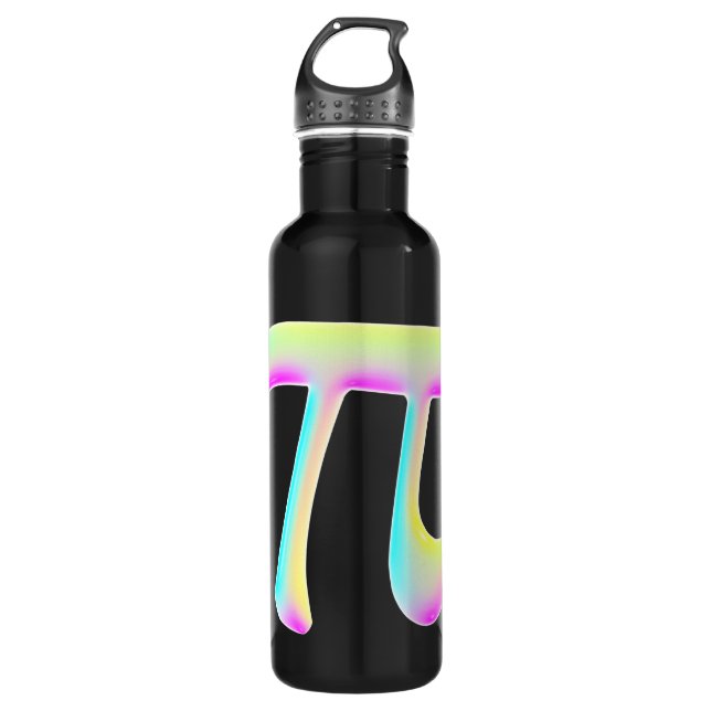 Neon Disco Pi Mathematical Constant 710 Ml Water Bottle (Front)