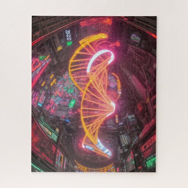 Neon DNA  Jigsaw Puzzle (Vertical)