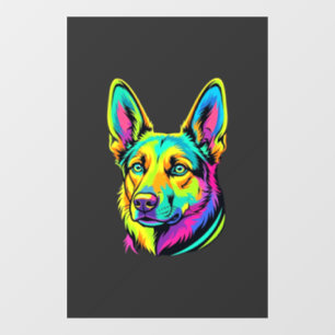 Neon Dog Colourful Vector Portrait
