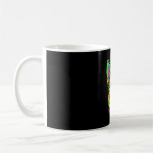 Neon Dog Colourful Vector Portrait Coffee Mug