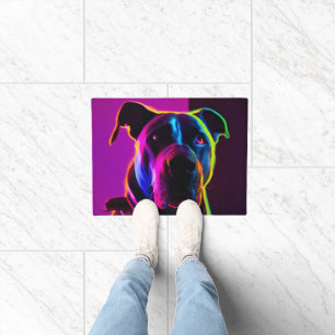 neon dog doormat