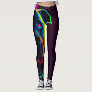 neon dog leggings