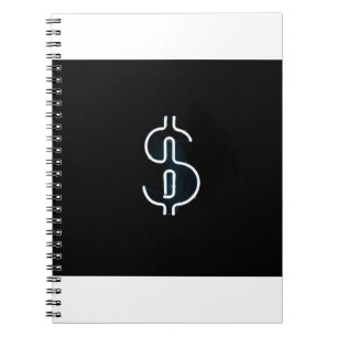 Neon Dollar Sign Notebook