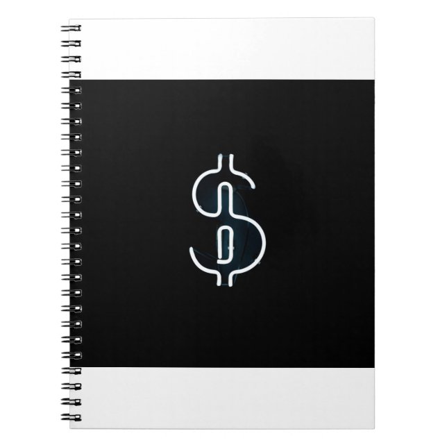 Neon Dollar Sign Notebook (Front)