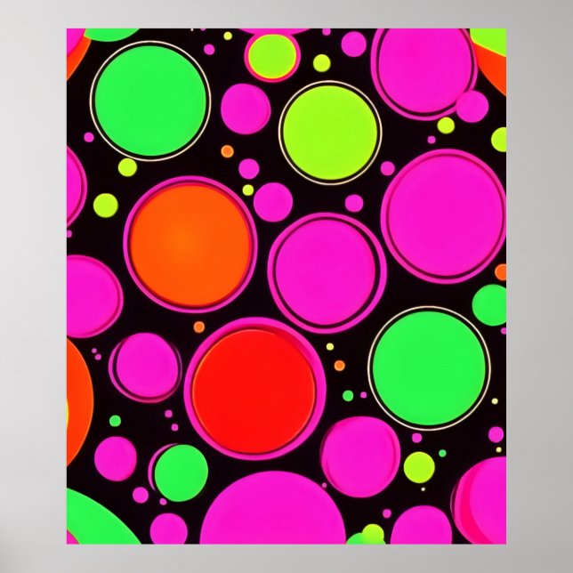 Neon Dot Party Poster (Front)