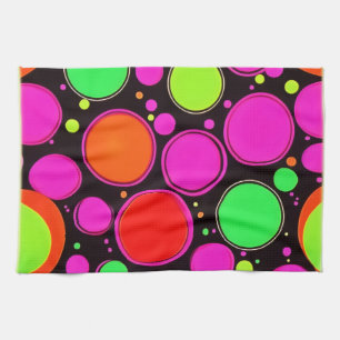 Neon Dot Party Tea Towel