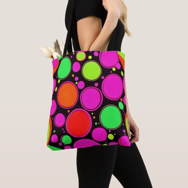 Neon Dot Party Tote Bag (Close Up)