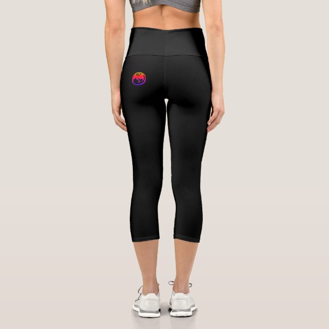 Neon Dragon black capri pants (Back)