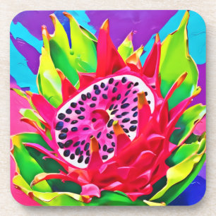 Neon Dragon Fruit Splendour Coaster
