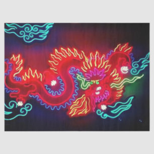 Neon Dragon Gift Tissue Paper