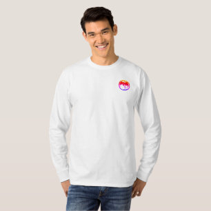 Neon Dragon men white long sleeve shirt pocket