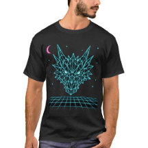 Neon Dragon Synthwave – Retro Fire Beast Tee