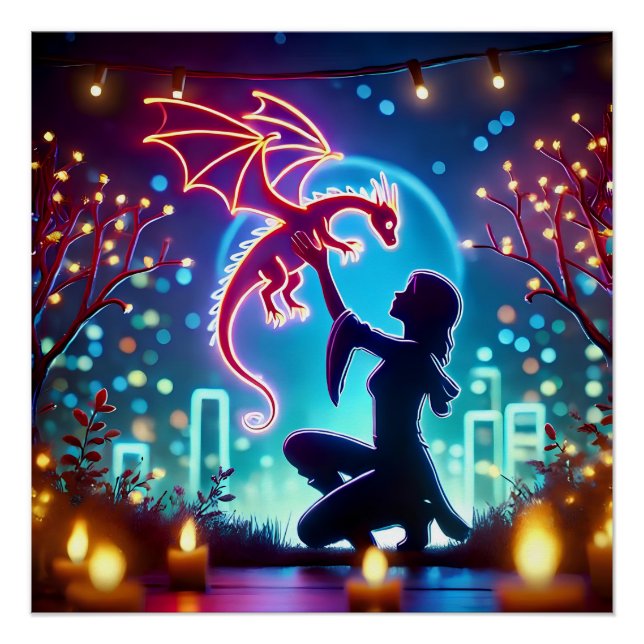  neon dragon trainer poster (Front)