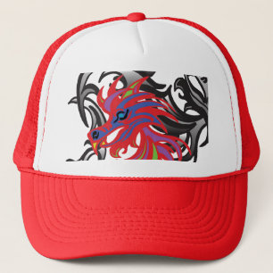 Neon Dragon Trucker Hat