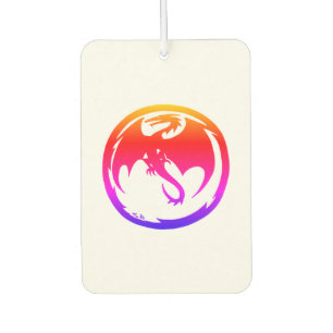Neon Dragon white car air freshener