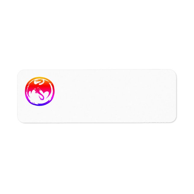 Neon Dragon white return address labels (Front)