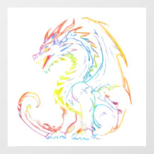 Neon Dragon Window Cling