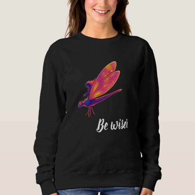 Neon Dragonfly – Aesthetic Nature Transforma Sweatshirt (Front)