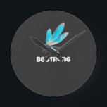 Neon Dragonfly Shirt – Aesthetic Nature Transforma Round Clock<br><div class="desc">This neon dragonfly t-shirt symbolizes transformation, growth, and inner strength. Designed with vibrant glowing colors and a minimalist aesthetic, this nature-inspired graphic tee is perfect for anyone who loves meaningful art, spiritual symbolism, or elegant statement designs.</div>