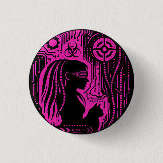 Neon Dread Protocol 3 Cm Round Badge