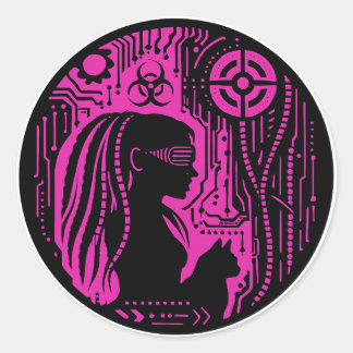 Neon Dread Protocol Classic Round Sticker