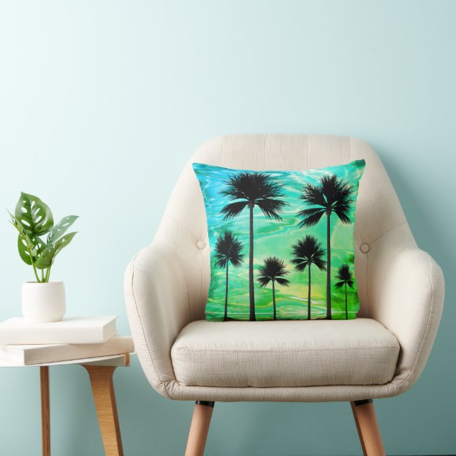 Neon Dream Palm Trees Cushion (Chair)